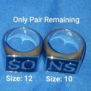 Sons of Anarchy Stainless Steel Ring Pair